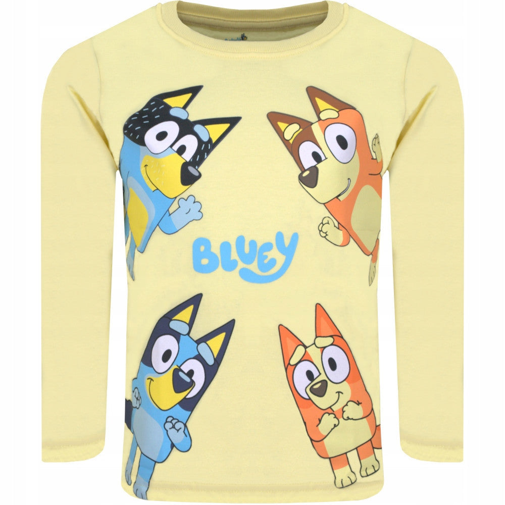 Bluey Let's Do Yellow gyerek hosszú póló, felső 2 év / 92 cm