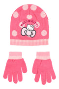 Hello Kitty Cute Dots Pink gyerek sapka + kesztyű szett 54 cm