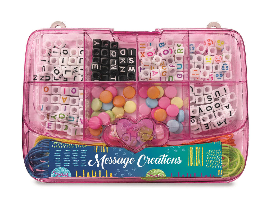 Crazy Chic Message Creations karkötő készítő kreatív szett Clementoni