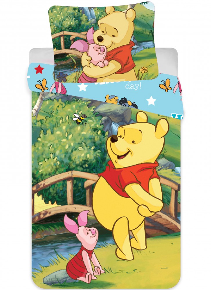 Disney Micimackó Bridge gyerek, ovis ágyneműhuzat 90×140cm, 40×55 cm