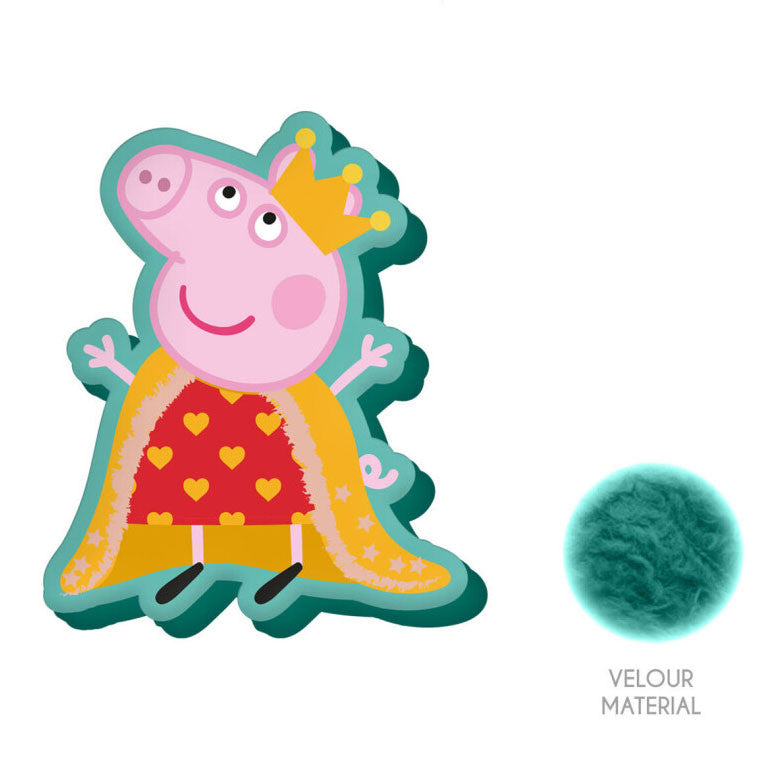 Peppa malac Queen formapárna, díszpárna 35 cm Velúr