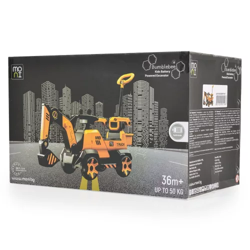 Moni BUMBLEBEE ráülős akkus vezethető kotrógép SÁRGA/FEKETE