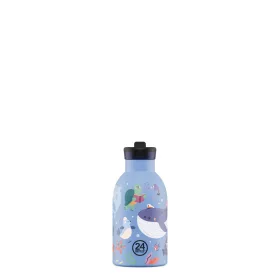   24BOTTLES Kids Clima 330ml rozsdamentes acél termosz szívószálas kupakkal, Ocean Friends