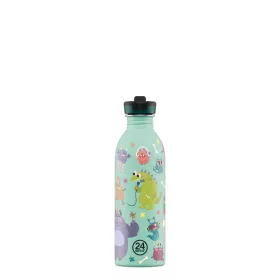   24BOTTLES Kids Urban 500ml rozsdamentes acél kulacs szívószálas kupakkal, Spooky Friends