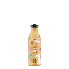   24BOTTLES Kids Urban 500ml rozsdamentes acél kulacs szívószálas kupakkal, Farm Friends