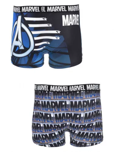 Bosszúállók Captain America Blue férfi boxeralsó 2 darab/csomag XL
