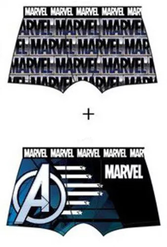 Bosszúállók Captain America Blue férfi boxeralsó 2 darab/csomag XL