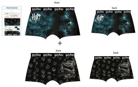 Harry Potter Death Eaters férfi boxeralsó 2 darab/csomag S