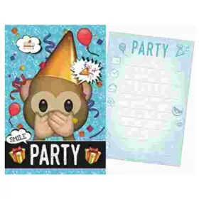 Emoji Blue Party Meghívó