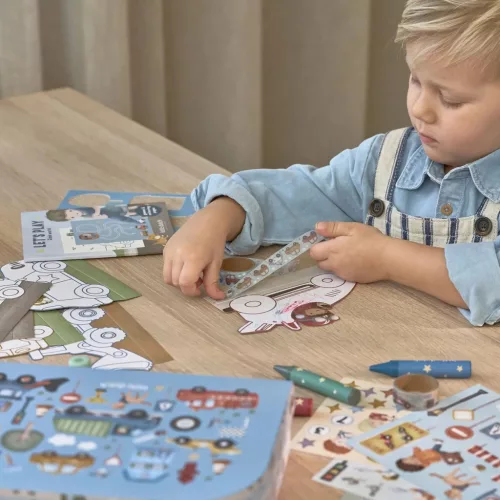 Little Dutch kreatív készlet bőröndben - Jim járművei