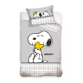   Snoopy & Woodstock gyerek, ovis ágyneműhuzat 100x135 cm, 40x60 cm