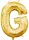Arany Gold mini G betű fólia lufi 33 cm