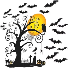 Halloween Family Friendly fali dekoráció szett 32 db-os