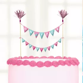 Keresztelő Pink torta dekoráció