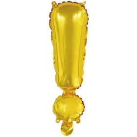 Arany Gold ! betű fólia lufi, 43 cm