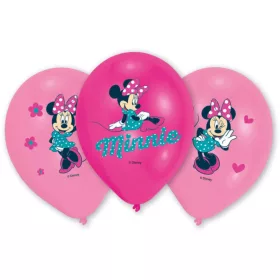 Disney Minnie Pink léggömb, lufi 6 db-os 11 inch (27,5 cm)