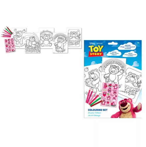 Disney Játékháború Lotso Strawberry színező szett matricával
