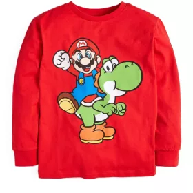   Super Mario Yoshi gyerek hosszú ujjú póló, felső 6 - 12 év / 116 - 152 cm