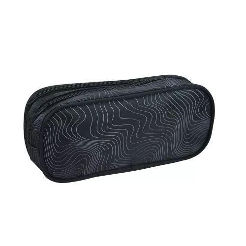 K-pop Démonvadászok Black 2 rekeszes tolltartó 26 cm
