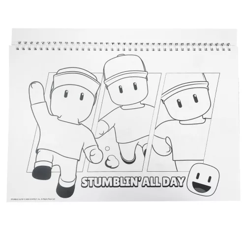 Stumble Guys Race A/4 spirál vázlatfüzet 40 lapos matricával