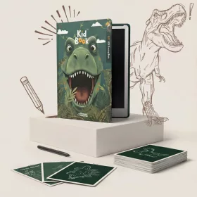   KidLupe KidBook grafikus rajztábla munkakártyákkal – Dino