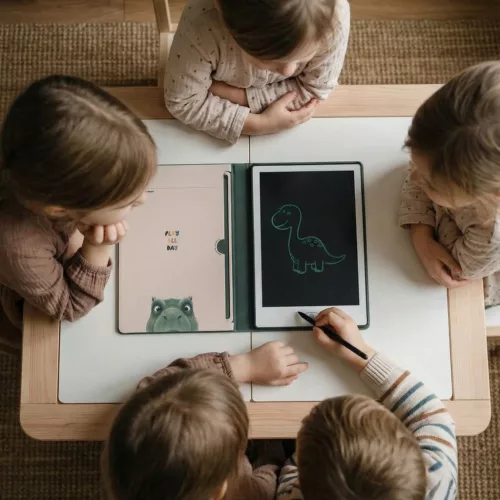 KidLupe KidBook grafikus rajztábla munkakártyákkal – Dino