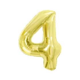 Arany 4-es Light Gold szám fólia lufi 85 cm