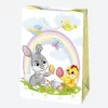 Húsvét Bunnies papír ajándéktasak, ajándékzacskó 23x32x11 cm