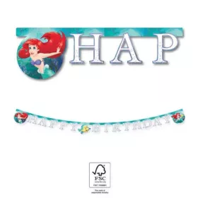   Disney Hercegnők, Ariel Curious Happy Birthday felirat FSC 2 m