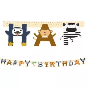 Állatos Zoo Happy Birthday felirat FSC 2 m