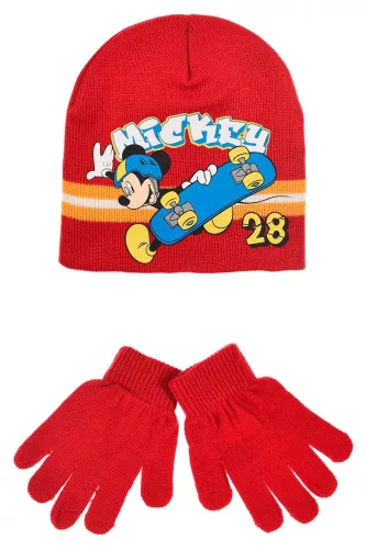 Disney Mickey Skate gyerek sapka + kesztyű szett 52-54 cm