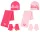 Barbie Pink gyerek sapka + sál + kesztyű szett 52-54 cm