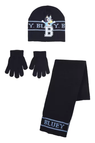 Bluey Happy gyerek sapka + sál + kesztyű szett 52-54 cm