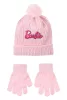 Barbie Pink flitteres gyerek sapka + kesztyű szett 52-54 cm