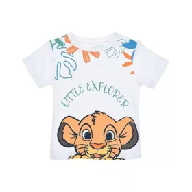   Disney Az Oroszlánkirály Little Explorer White baba póló, felső 6-24 hó